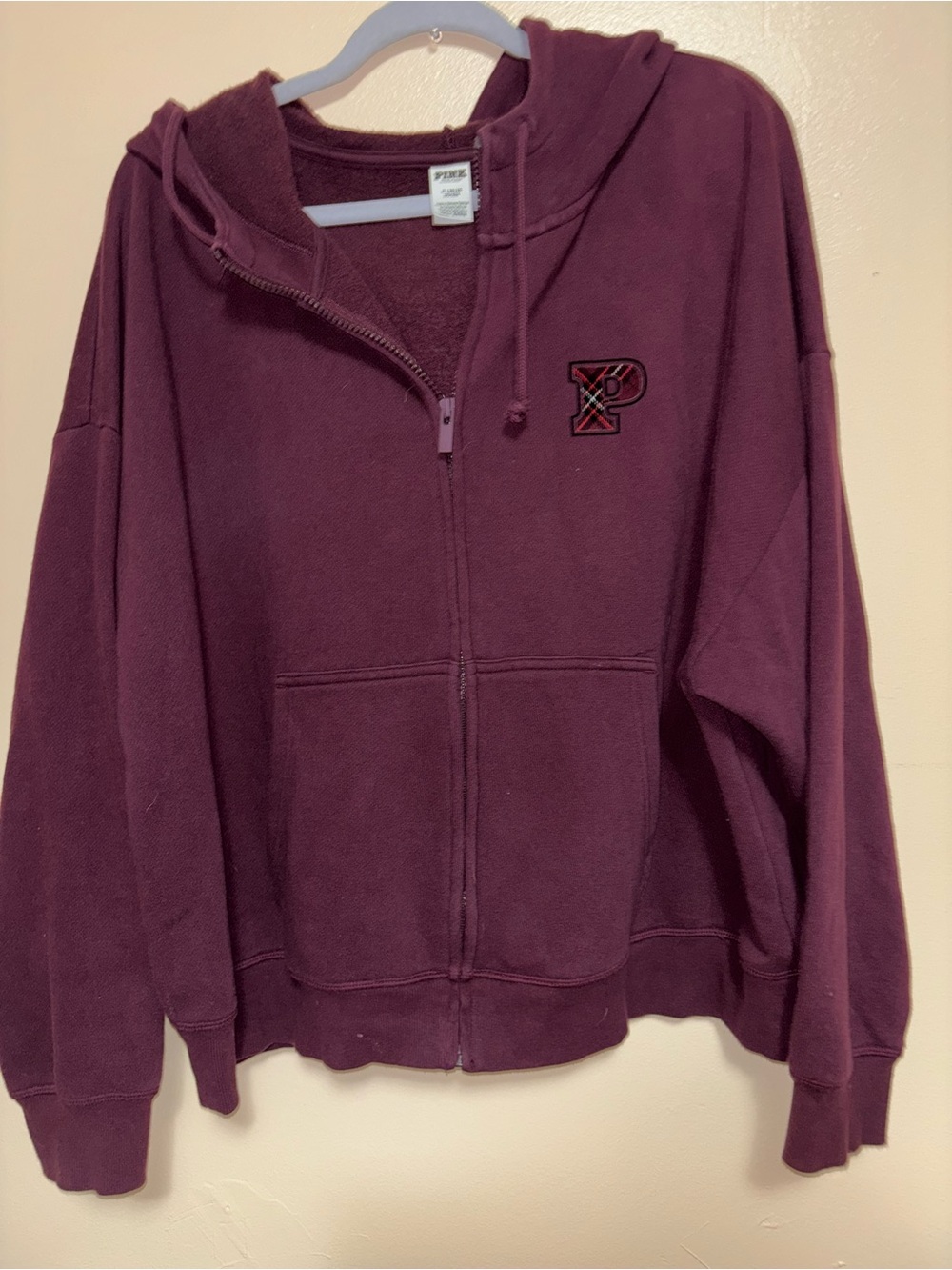PINK Victoria's Secret Zip-Up Hoodie - Plum